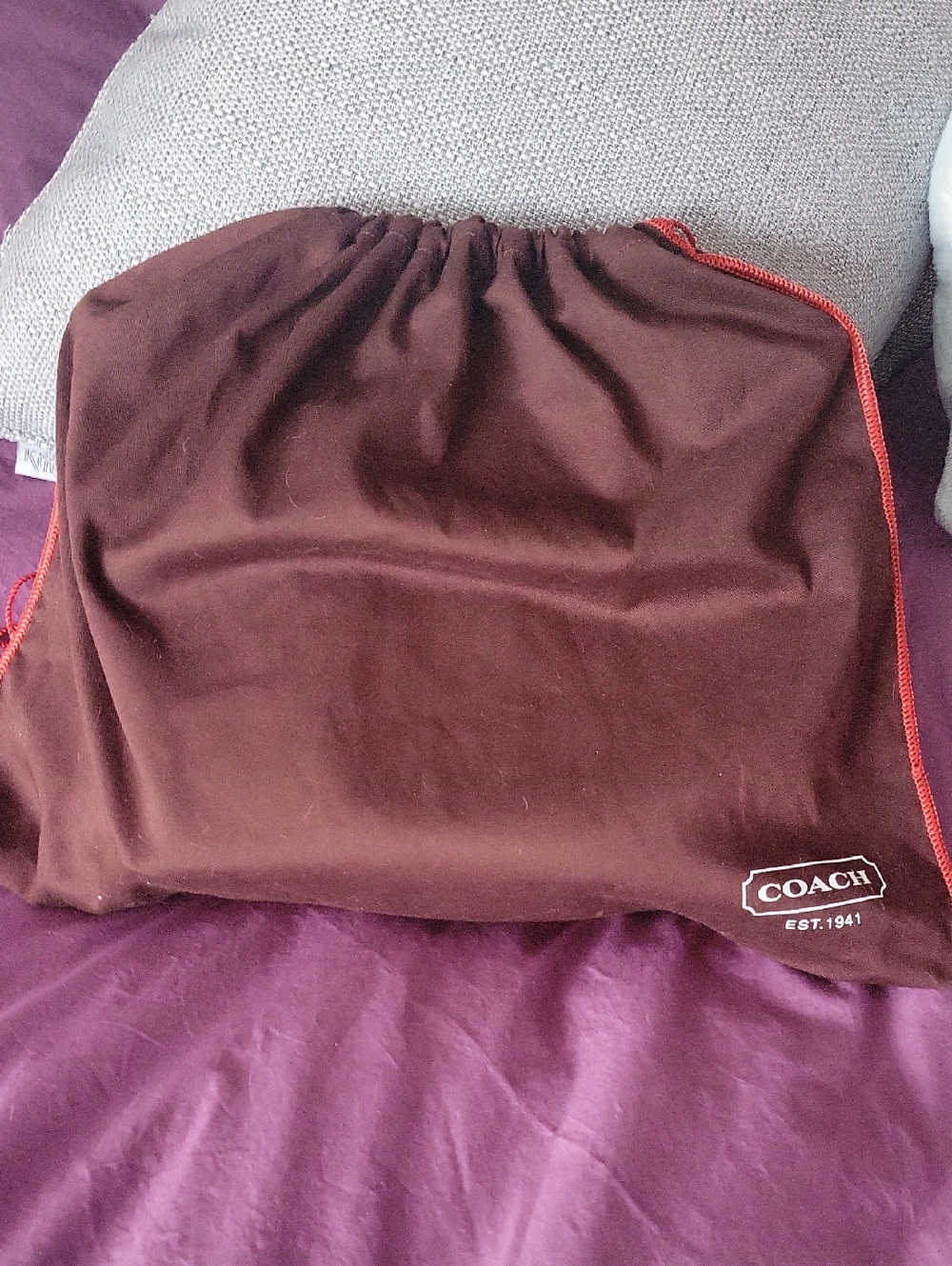Coach Signature Canvas Tote with Pink Trim - Picture 9 of 9